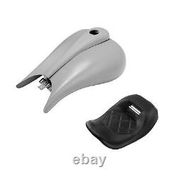 Solo Driver Seat & Stretched Fuel Gas Tank Fit For Harley Touring Baggers 08-Up