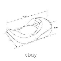 Solo Driver Seat & Stretched Fuel Gas Tank Fit For Harley Touring Baggers 08-Up