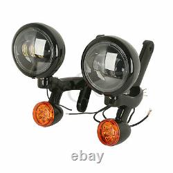 Spot Fog Light Bracket Turn Signal Fit For Harley Touring Electra Glide 94-21 US