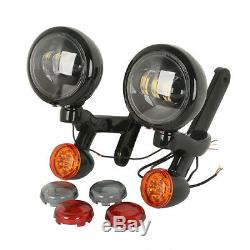 Spot Fog Light Turn Signals Bracket Fit For Harley Touring Electra Glide 14-2020