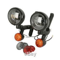 Spot Fog Light Turn Signals Bracket Fit For Harley Touring Electra Glide 14-2020