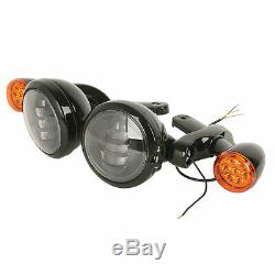 Spot Fog Light Turn Signals Bracket Fit For Harley Touring Electra Glide 14-2020