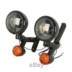 Spot Fog Light Turn Signals Bracket Fit For Harley Touring Electra Glide 14-2020