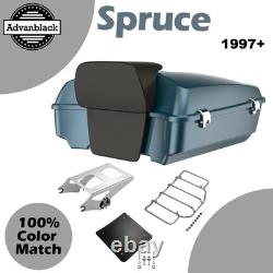 Spruce Chopped Tour Trunk Pack Luggage Fits Harley Street Road King 1997+