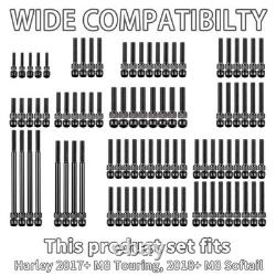 Stainless Engine Screw Bolts Kits For Harley Touring Road Glide Softail M8 2018+