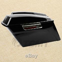 TCMT Hard Saddle bags Trunk withLid & Latch Key For 94-13 Harley Touring Road King