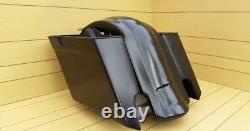 Touring Stretched Harley 6 Inch Saddlebags/Rear Overlay Fender No Lids 97-08