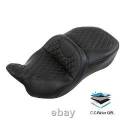 Two-Up Rider Passenger Gel Seat Fit For Harley Touring Street Glide 2009-2023 US