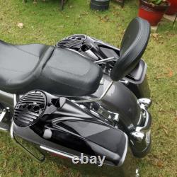 US For Harley Touring Models 2014-UP Vivid Black 8 Speaker Lids with Tweeter port