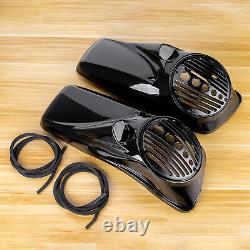 US For Harley Touring Models 2014-UP Vivid Black 8 Speaker Lids with Tweeter port