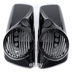 US For Harley Touring Models 2014-UP Vivid Black 8 Speaker Lids with Tweeter port