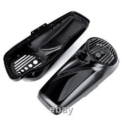 US For Harley Touring Models 2014-UP Vivid Black 8 Speaker Lids with Tweeter port