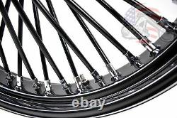 Ultima 48 King Spoke Fat 26 3.5 Front Wheel Rim Harley Touring Dual Disk Black