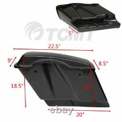 Unpainted 5 Stretched Extended Hard Saddlebags For Harley Touring Models 93-13