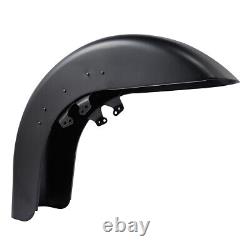 Unpainted Black Front Fender Fit For Harley Touring Street Road Glide 2014-2024