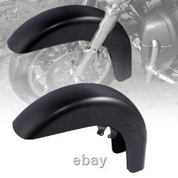 Unpainted Black Front Fender Fit For Harley Touring Street Road Glide 2014-2024