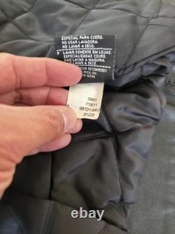 VTG 90s Harley Davidson Black Shovelhead Belted Leather Biker USA Mens L