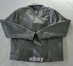 VTG 90s Harley Davidson Black Shovelhead Belted Leather Biker USA Mens L