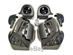 Vented Lower Fairing w 6.5 Speaker Boxes Pods for 2004-2013 Harley Touring