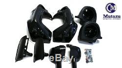 Vented Lower Fairing w 6.5 Speaker Boxes Pods for 2004-2013 Harley Touring