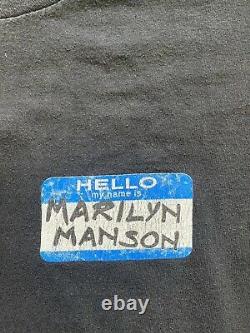 Vintage Marilyn manson t shirt 1997 xl band tour punk metal harley single stitch