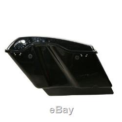 Vivid Black 5 Stretched Extended Hard Saddlebags Fit For Harley Touring 14-20