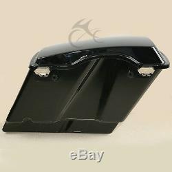 Vivid Black 5 Stretched Extended Hard Saddlebags For Harley Touring FLT 93-2013