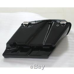 Vivid Black 5 Stretched Extended Hard Saddlebags For Harley Touring FLT 93-2013