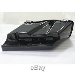 Vivid Black 5 Stretched Extended Hard Saddlebags For Harley Touring FLT 93-2013