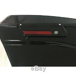 Vivid Black 5 Stretched Extended Hard Saddlebags For Harley Touring FLT 93-2013