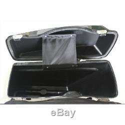 Vivid Black 5 Stretched Extended Hard Saddlebags For Harley Touring FLT 93-2013