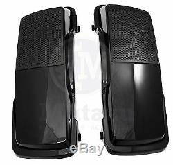 Vivid Black 6 x 9 Saddlebag Speaker Lids for Harley Touring models FLTR FLHR