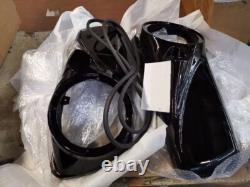 Vivid Black 8 Speaker Lids with Tweeter port For Harley 2014-23 FL Touring Models