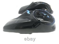 Vivid Black 8 Speaker Lids with Tweeter port For Harley 2014+ Touring Models