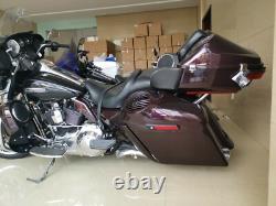 Vivid Black 8 Speaker Lids with Tweeter port For Harley 2014+ Touring Models