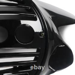 Vivid Black 8 Speaker Lids with Tweeter port For Harley 2014+ Touring Models