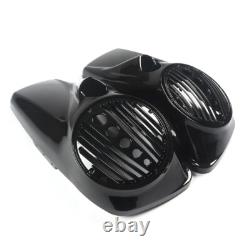 Vivid Black 8 Speaker Lids with Tweeter port For Harley 2014+ Touring Models