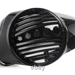 Vivid Black 8 Speaker Lids with Tweeter port For Harley 2014+ Touring Models
