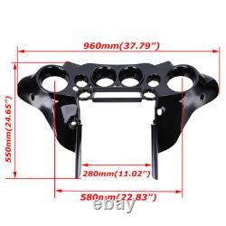 Vivid Black Batwing Inner Fairing For 96-13 Harley Touring Electra Street Glide