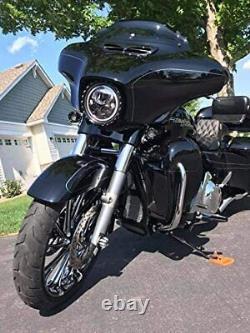 Vivid Black Chin Spoiler For Air-Cooled Harley Davidson Touring 2009-2016