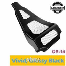 Vivid Black Chin Spoiler For Air-Cooled Harley Davidson Touring 2009-2016