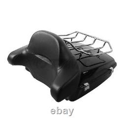 Vivid Black Chopped Pack Trunk Mount Pad Fit For Harley Tour Pak Touring 14-21
