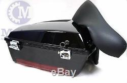 Vivid Black Chopped Tour Pak Trunk Pack for HD Harley Davidson touring models