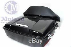 Vivid Black Chopped Tour Pak Trunk Pack for HD Harley Davidson touring models