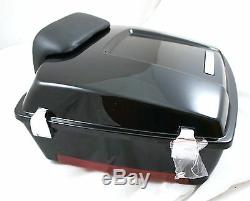 Vivid Black Chopped Tour Pak fit Harley Davidson touring Premium hinges latches