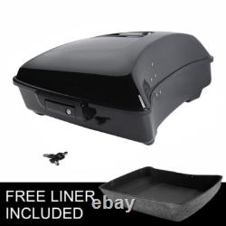 Vivid Black Chopped Trunk Latch Fit For Harley Touring Street Road Glide 14-25