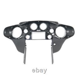 Vivid Black Double DIN Inner Batwing Fairing for Harley Touring 1998 2013