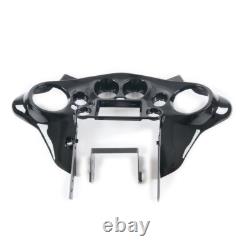 Vivid Black Double DIN Inner Batwing Fairing for Harley Touring 1998 2013