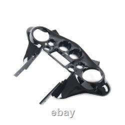 Vivid Black Double DIN Inner Batwing Fairing for Harley Touring 1998 2013