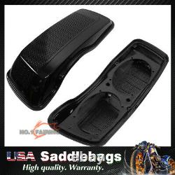 Vivid Black Dual 6x9 Saddlebag Speaker Lid For 2014-Up Harley Touring Road King